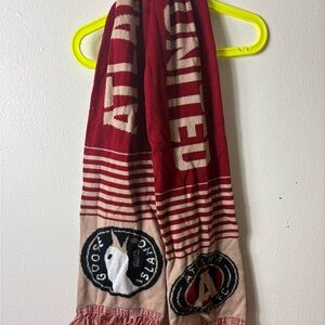Red and Cream Soccer Scarf